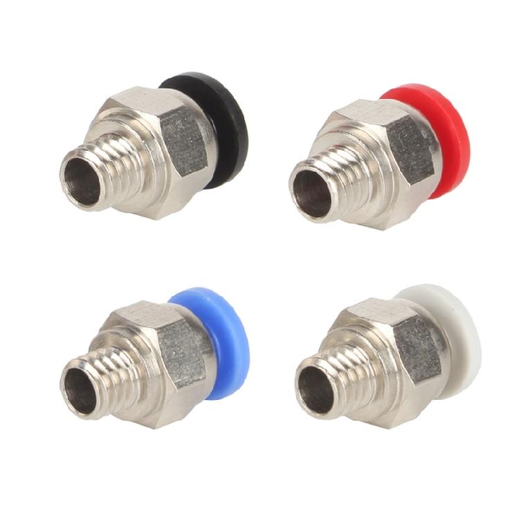 Промышленные Пневматические Адаптеры-Соединители из ПТФЭ, Упаковка 4 шт., Порт с Резьбой PC4 M6, Минимизированная Потеря Потока Воздуха