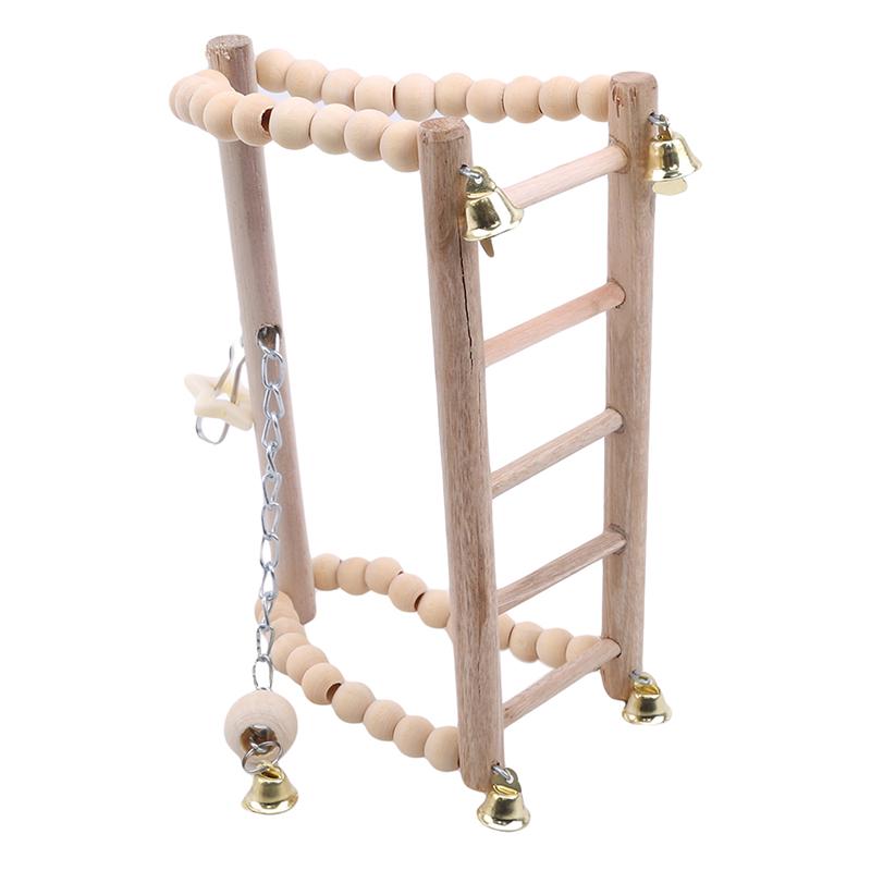 Мода Деревянный Цвет Творческий Попугай Качели Подвеска Лестница Попугай Игрушка