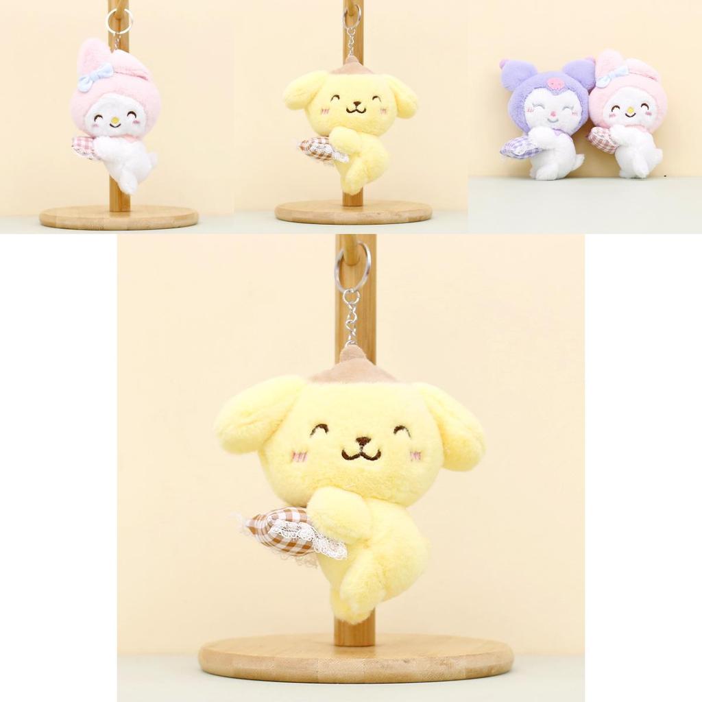 Очаровательный плюшевый брелок Sanrio с куклами My Melody и милой Kuromi