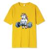 Funny Gym Unicorn Fitness Fitness Round Neck Cotton T-Shirt Men Casual Short Sleeve T Shirt Top Fashion High Quality Clothing