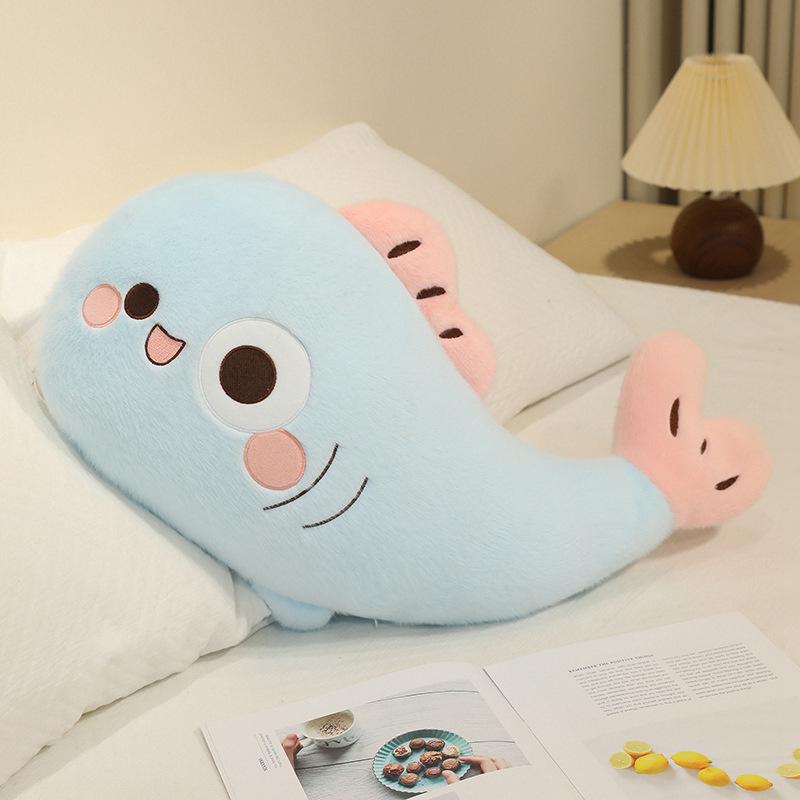 Adorable Cartoon Fish Hug Pillow for Girls - Leg Clamping, Side Sleeping/Pregnancy Backrest Cushion, Ideal for Bedside & Winter Coziness