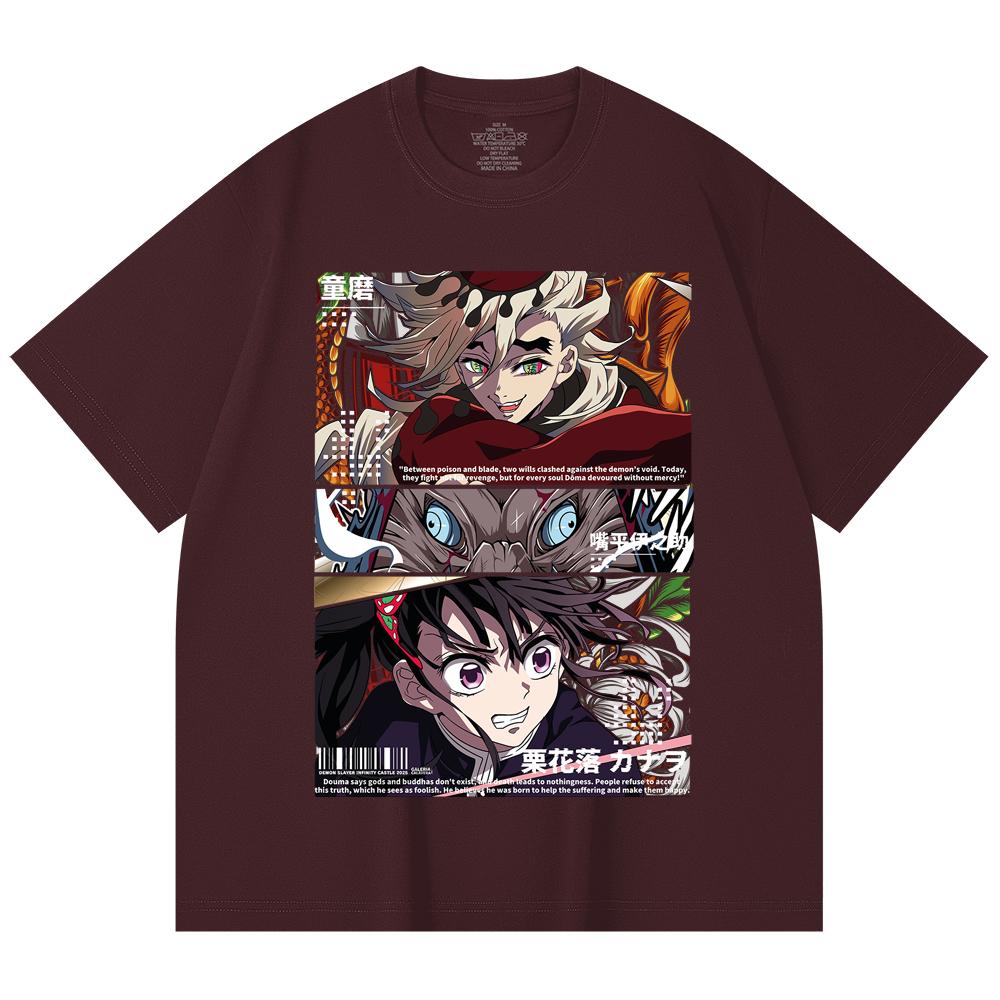 230 Gsm 100% Cotton Demon Slayer V30 Kanao Doma Print Unisex Heavy Cotton T Shirt