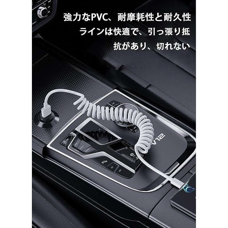 USB C Cable From 30cm To 1m/1.5m Extend Up To 6A Fast Charging Type C Telescopic 480Mbps Data Transfer Coil Type High Durability Prevention of