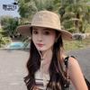 9230 Summer Big Brim Sun Hat Spring and Autumn Outdoor Mountaineering Fishing Hat Female Sunshade Breathable Bucket Hat