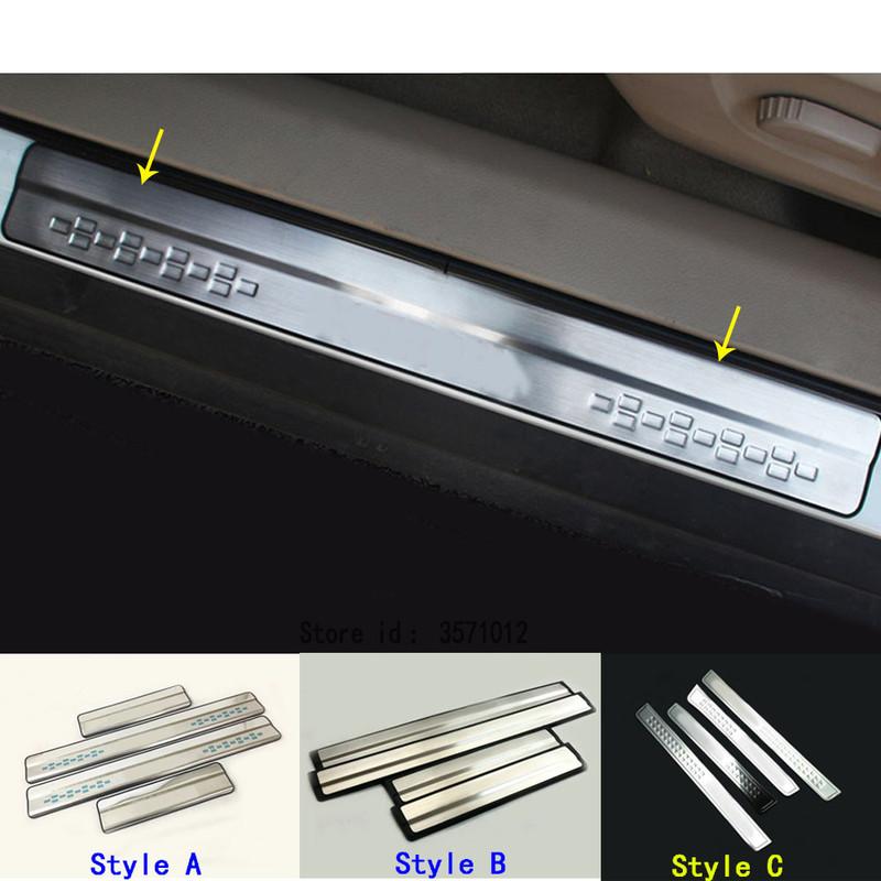 Car Pedal Door Scuff Plate Cover Threshold Stick Outside Stick For Nissan X-Trail T32/Rogue 2014 2015 2016 2017 2018