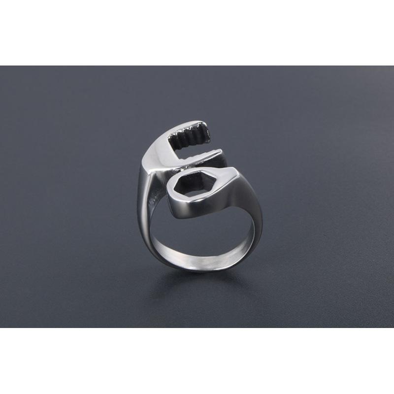 Персонализированное комбинированное кольцо с винтом в стиле панк. Модное мужское кольцо из титановой стали в стиле рок.