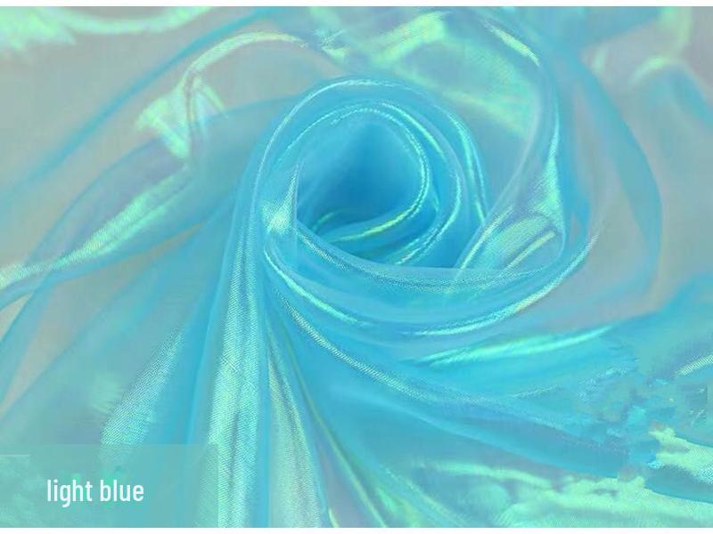 Цветная фантазийная лазерная марлевая ткань для платья принцессы Аиши и костюмов для выступлений