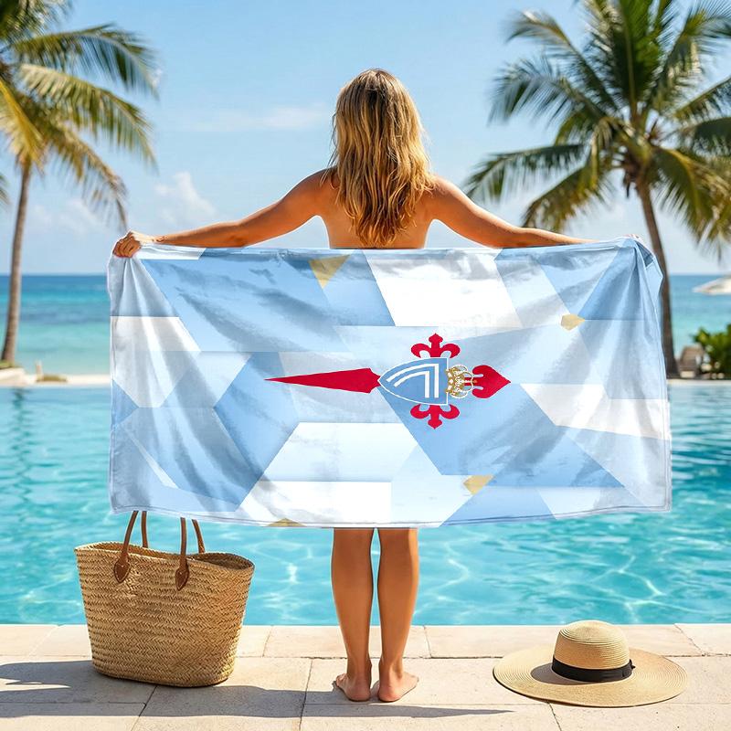 Celta Vigo FC print Quick Dry Beach Towel Microfiber Absorbent Portable Travel Swimming Towel