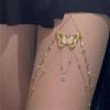 Adjustable Length Butterfly Tassels Thigh Chain Alloy Body Jewelry New Beach Jewelry  Women Girls