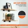 Shelf Bracket, 8”L x 4”W x 1.6”H 6 Pcs, Heavy Duty Floating Shelf Brackets, Brackets for Shelves, 5mm Thick Matte Black L Shelf Bracket,Steel Shelving