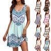 Women's Summer Fashion Tank Dress A-Line Sleeveless Casual Floral/Solid Pocket Dress