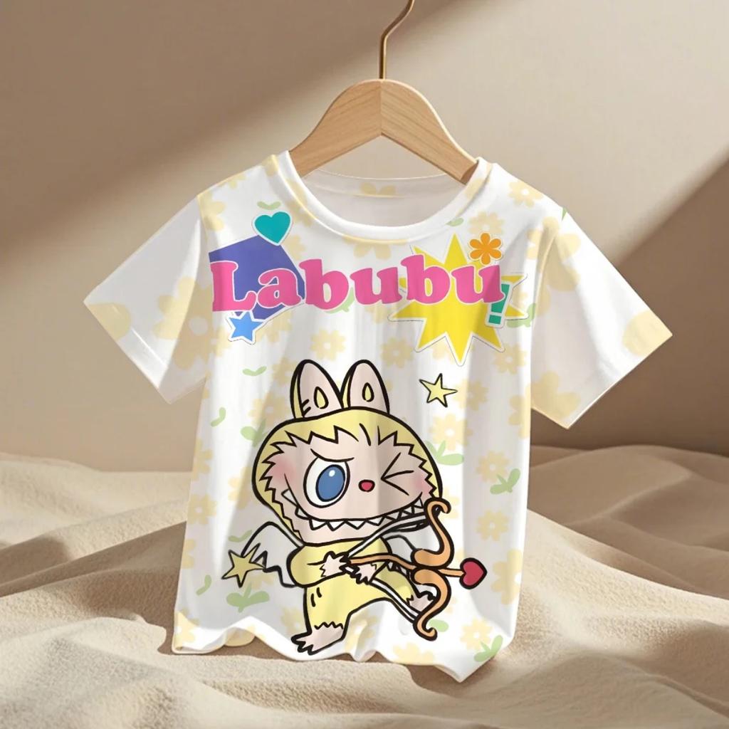 Summer Labubu Anime Funny 3D Print Kids T-Shirts Cartoon Streetwear Boy Girls Child Clothing Cool Tops