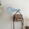 Wooden Key Wall Hook Heavy Duty Vintage Key Hat Clothes Umbrella Bag Hanger Organizer Key Shape Wall Sign Home Office Entryway Decoration Ornament