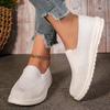 Fashion Women's Knitted Mesh Loafers Plus Size 43 Lightweight Soft Sole Casual Shoes Woman 2024 Autumn Non-Slip Breathable Flats Shoes