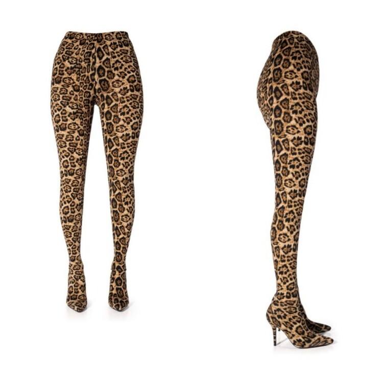 Мода Новый Эластичный Тканевый Комбинезон Брюки Сапоги Женский Гоночный Вечеринка Трендовый Сексуальный Танец на Пилоне Брюки Сапоги Высокий Каблук 10см Размер 34-46