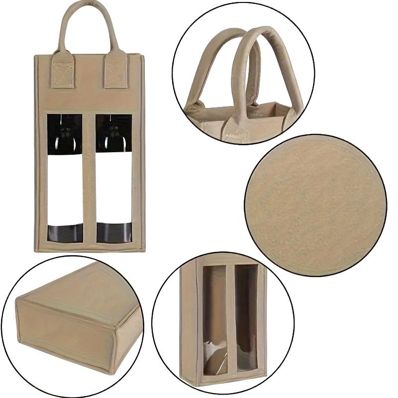 1 шт. Фетровая сумка для красного вина, подарочная коробка для вина с окошком, пакеты для шампанского на две бутылки, свадебные сувениры для гостей