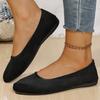 Модные лаконичные черные легкие туфли-балетки женские весенне-осенние мягкие замшевые туфли-балетки женские неглубокие слипоны повседневная обувь женская