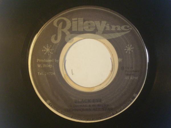 7-дюймовая пластинка ТЕХНИКИ ALL STARS Black Eye NONE Riley Inc. 1975 Ямайка Регги Ска Даб Б/у