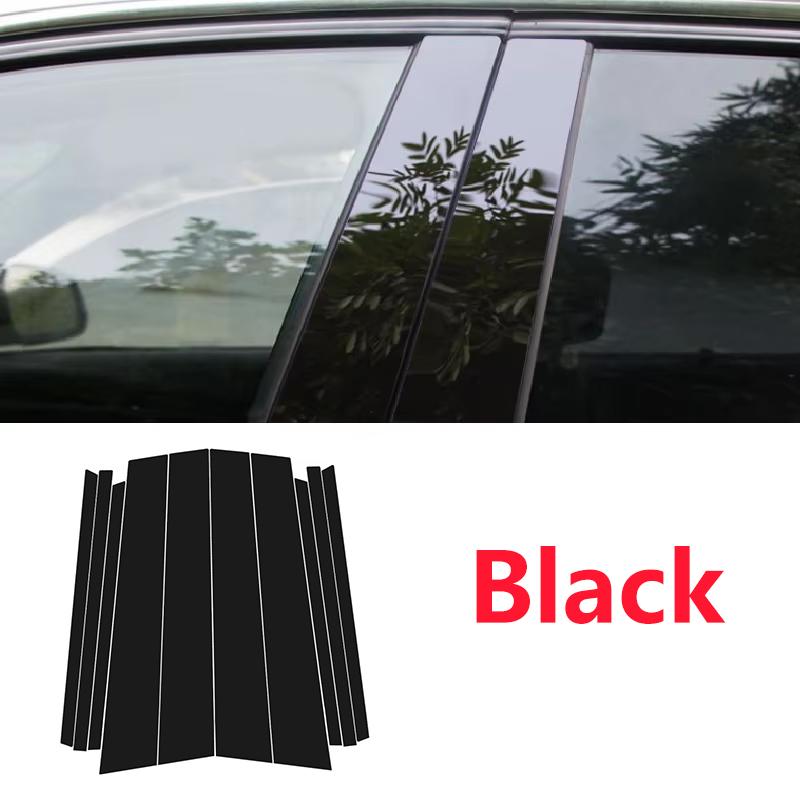 For VW Volkswagen Golf Sportsvan 2015~ 2017 2018 10pcs Center Column Window Trim Covers B C-Pillar Stickers Accessories