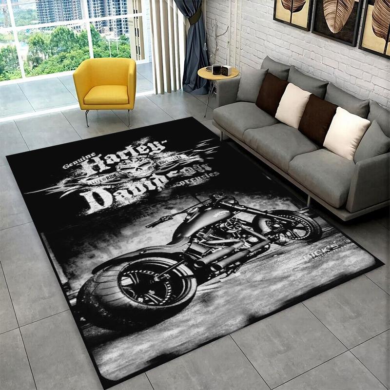 Ретро H-Harleys Racing Moto Нескользящий ковер для гостиной, спальни, игровой комнаты, мягкий коврик для пола, домашний декор, ковер для детской комнаты