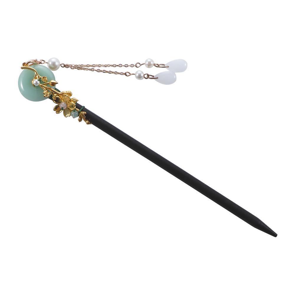 Disk Hair Tassel Women Chinese Style Wooden Hair Fork Flower Hairpins Hair Sticks Hair Accessories