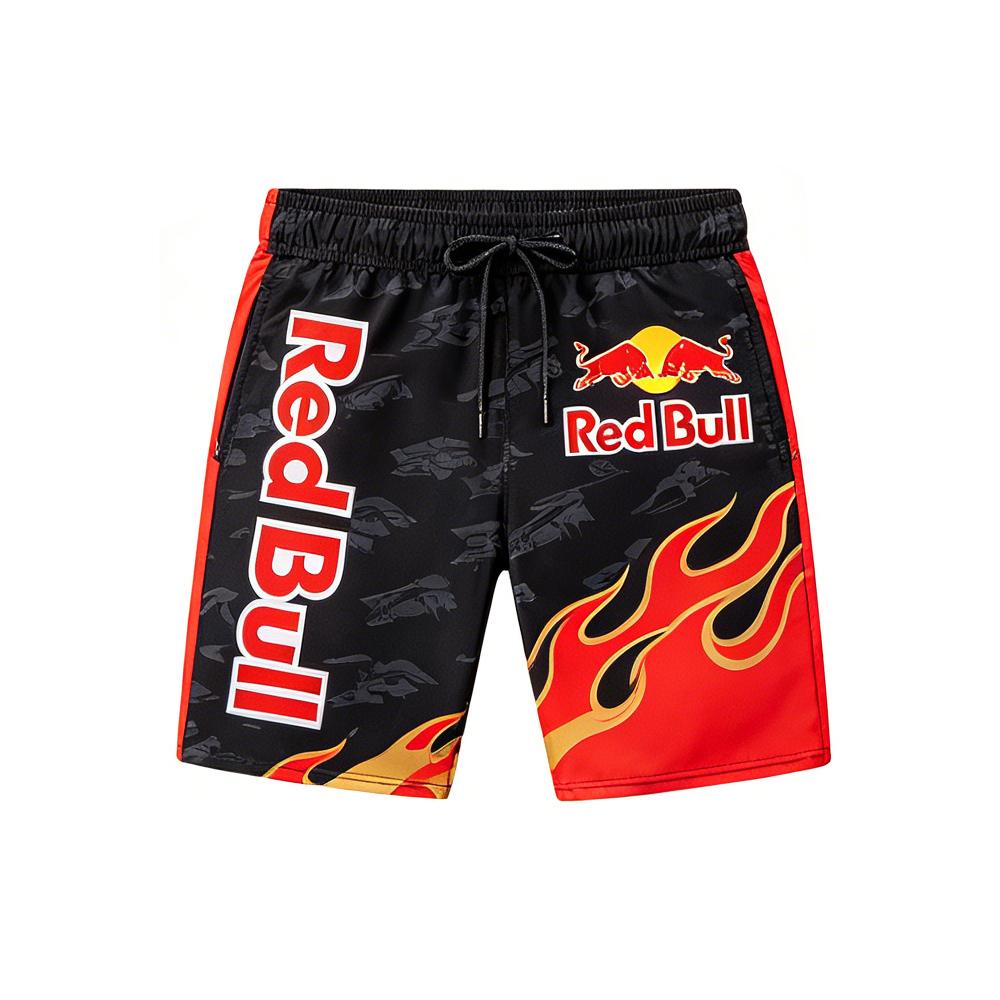 Мужские плавательные шорты F1 Red Bull Motorsport Летние Быстросохнущие Пляжные Board Shorts Повседневные Спортивные В гоночном стиле На шнурке Плавки