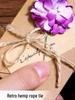 Handcrafted Retro Kraft Dried Flower Greeting Card for Birthdays & Father's Day
