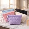 Quilted Travel Makeup Organizer Large Capacity Women Wash Pack Portable Cosmetic Bag  Travel