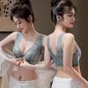 Small Chest Push-up Anti-sagging Front Buckle Beautiful Back Underwear Without Steel Ring Adjustment Type Side Breast Lace Vest Bra
