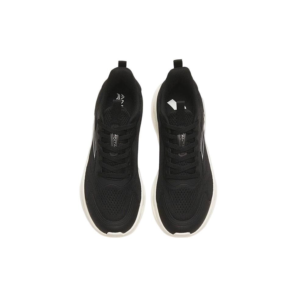 Anta Energy Ring Non-Slip Wear-Resistant Lightweight Low-Top Running Shoes Women Sneaker Black White 122315575-7