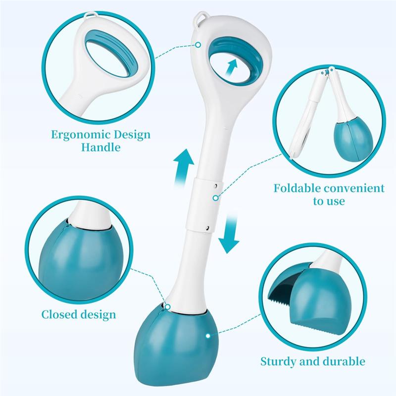 Dog Pooper Scooper-For Medium Dogs-Ergonomic Handle-Poop Scooper-Outdoor Pet Waste Cleaner Tool Cleanup