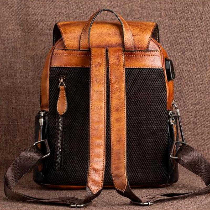 Johnature Рюкзак из натуральной кожи в стиле ретро, ​​женская сумка, дорожные сумки ручной работы из натуральной яловой кожи с тиснением большой емкости