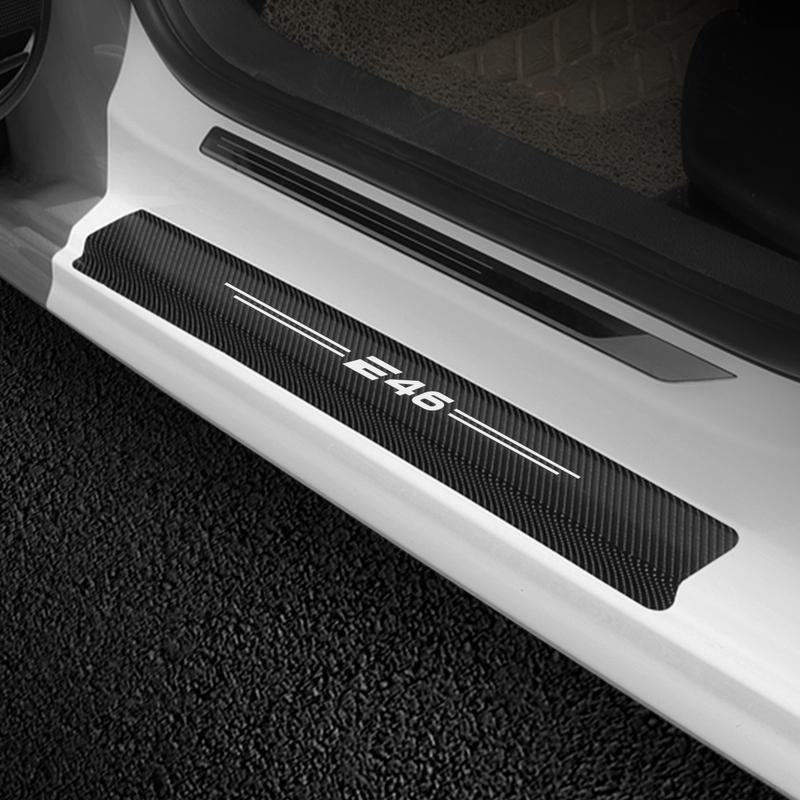 4PCS Car Door Sill Anti Scratch Stickers Car Accessories For BMW E46 E90 E91 E92 E93 E60 E61 E62 E70 E87 E39 E28 E30 E34 E36 E53