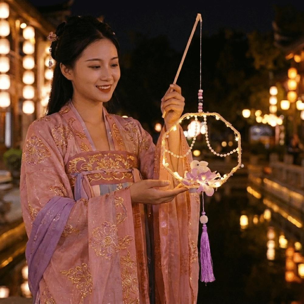 Handmade Children's Rabbit Lantern DIY Material Bag Mid-Autumn Festival Lamp Hanfu Accessories