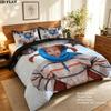 Pippi Pattern Bedding Quilt Set Quilt Cover Pillowcase Home Birthday Gift(1 * duvet cover + 2 * pillowcase, without core)