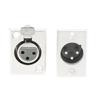 3 Pin XLR Panel Mount Connectors 4 Pack 2 Male 2 Female Jack Sockets for Microphone Cable Sound Stage Setup
