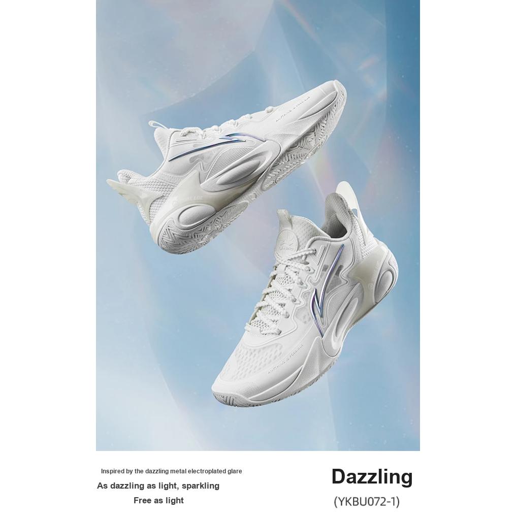 Li Ning Youth Wind Shadow 2.0 Light Foam Lace-Up Non-Slip Shock Absorbing Durable Breathable Lightweight Rebound Low-Top Basketball Shoes YKBU072-1