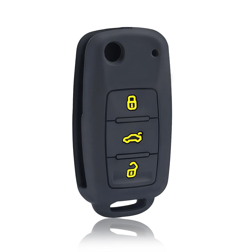 Силиконовый чехол-брелок для ключа для Seat Leon Ibiza Для Vw Golf Polo Bora Beetle Tiguan Для Skoda Fabia Superb