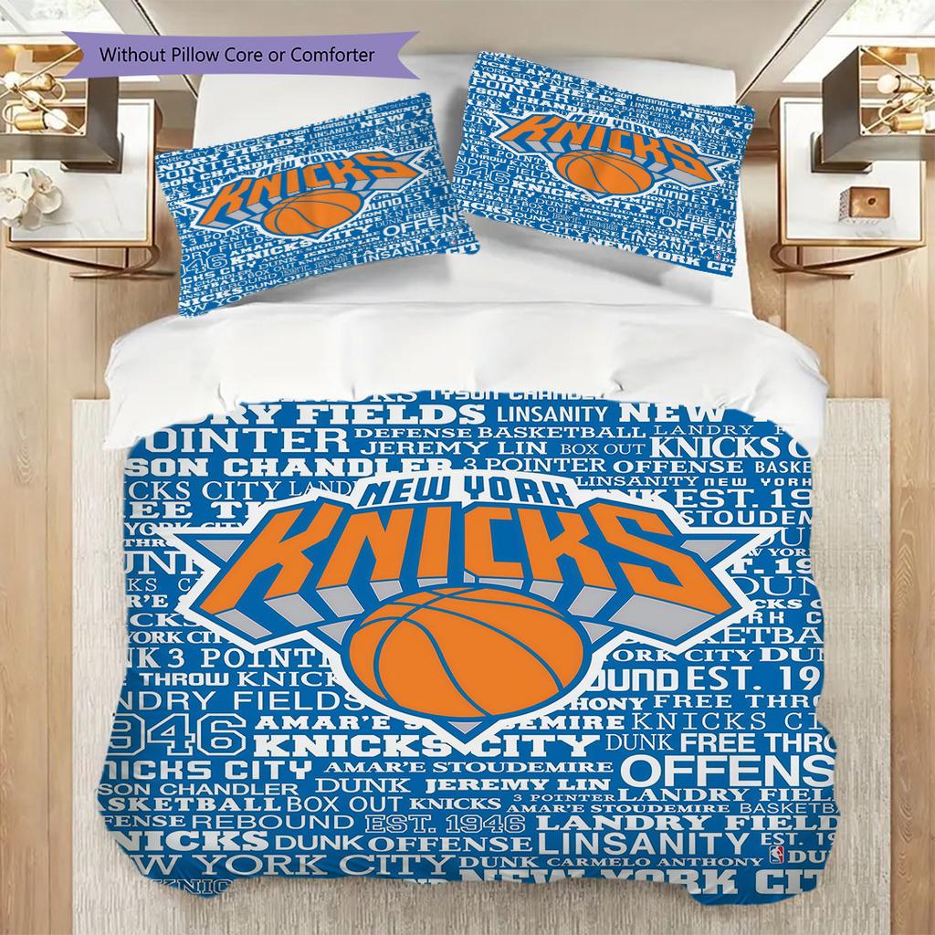 Knicks Legacy Basketball Brilliance Bedding(1 * duvet cover + 2 * pillowcase, without core)Soft and comfortable Bedding set Christmas birthday gift