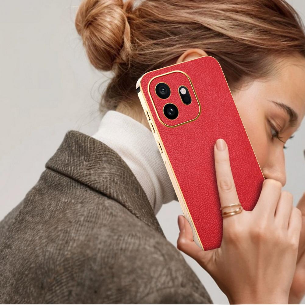 Классический чехол с гальванизированной рамкой из кожи личи для OnePlus 15t 15R 15 13s 13T 13R 13 12R 12 One Plus Turbo 6v Ace 6 5 3