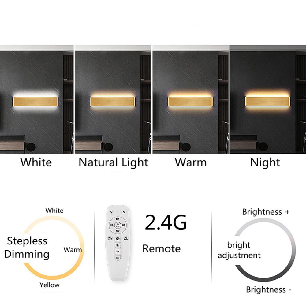Led Wall Scon Light 2.4G Bluetooth Remote Control Dimmable Wall Lamp AC170-245V Living Room Bedroom Indoor Wall Light Fixture