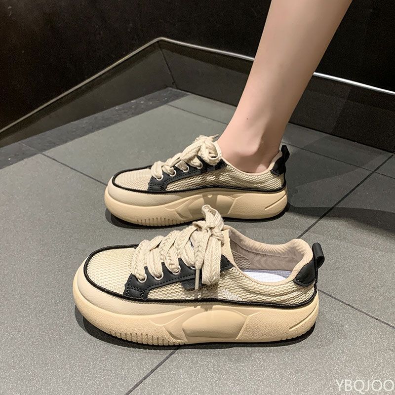 Весенние новые туфли на толстой подошве Женские вулканизированные туфли Модные и удобные женские туфли Повседневная спортивная обувь