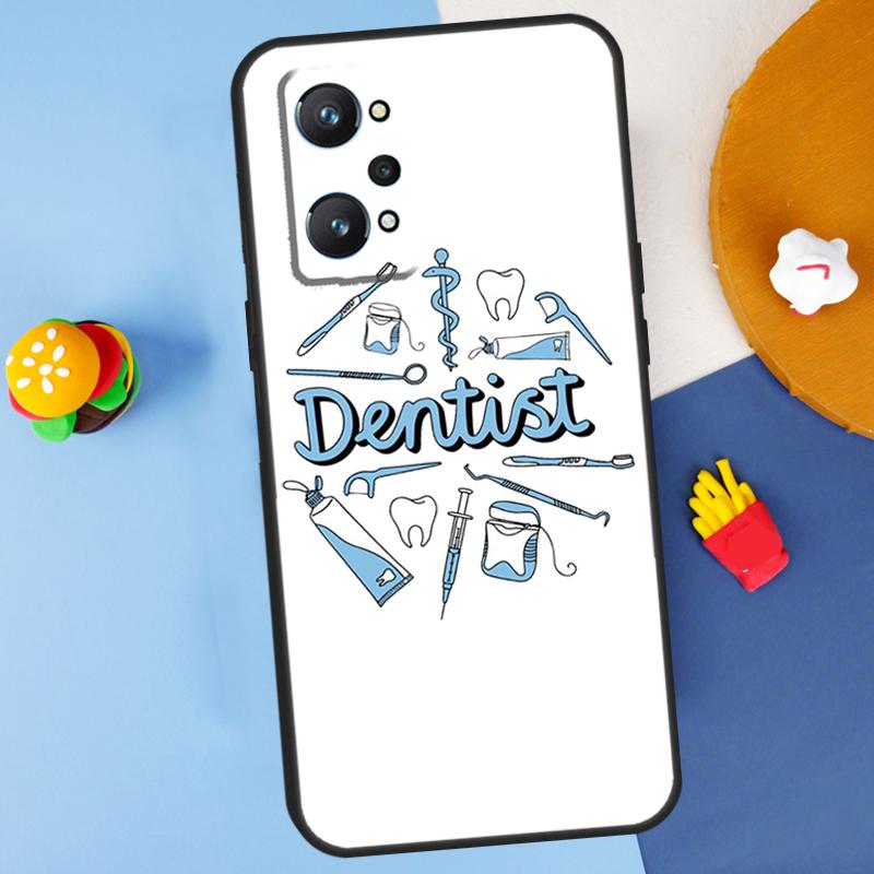 Cute Tooth Dentist For Realme 11 10 12 13 14 Pro Plus GT 5 6 6T GT7 Pro C61 C53 C51 C21Y C25S C55 C67 C75 Case