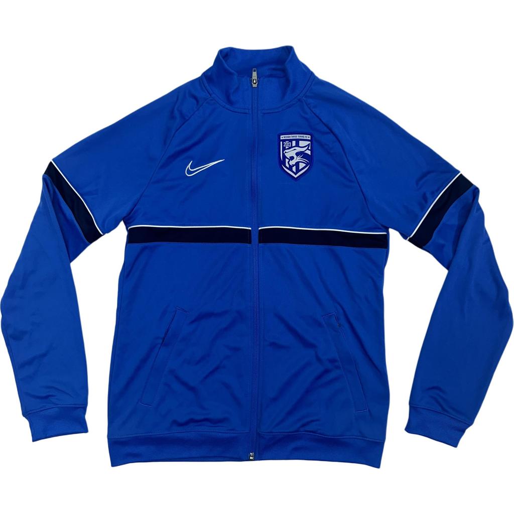 Nike Wuhan Three Towns Club Stand Collar Windproof Breathable Zip Long Sleeve Football Shirt Men Tops CW6114-463