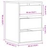 Grey Sonoma Chest of Drawers 40 x 41 x 58 cm Particleboard