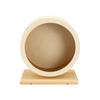 Natural Wood Hamster Wheel Running Toy Hamster Roller Wheel Exercise Small Pet Sports Wheel Golden Bear Landscaping Pet Supplies