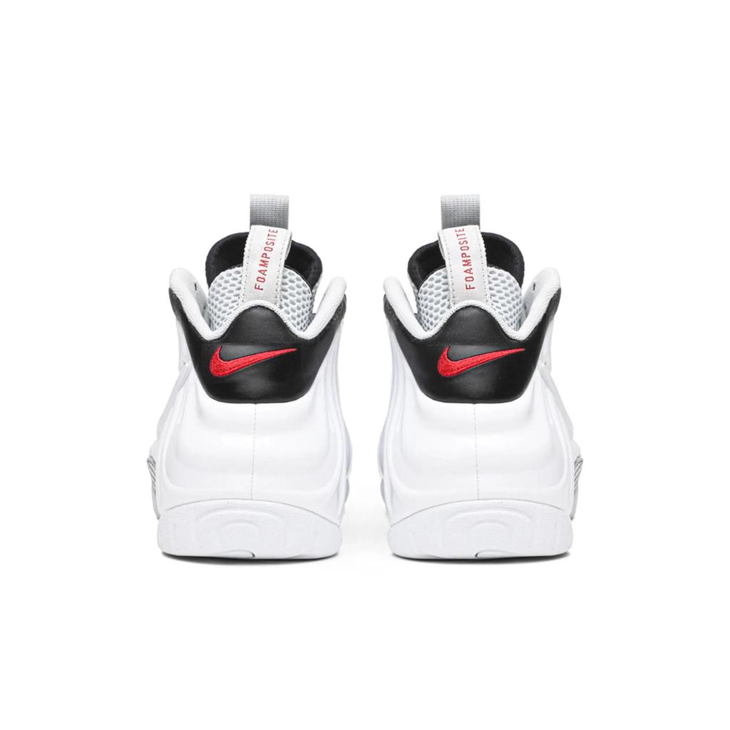 Nike Air Foamposite Pro 'Chrome White' (Unisex) White / Black / University Red Basketball Shoes 624041 103