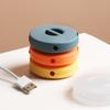 Rotatable Round Earphone Winder Mobile Phone Data Cable Charger Wire Storage Box Automatic USB Cord Adjustable Cables Holder