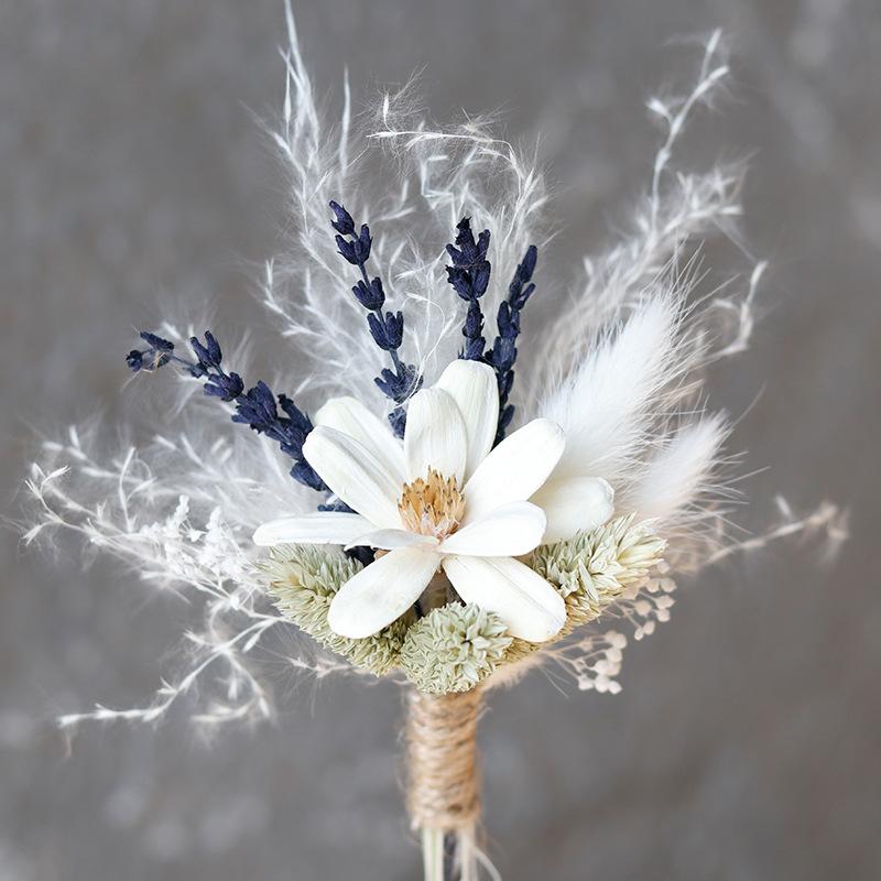 1 шт. DIY сушеный цветок мини-корсаж цветок брошь воротник булавка сушеные растения украшение домашний декор невесты