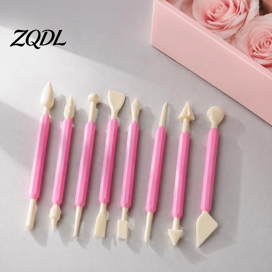 Professional Baking Accessories 8PCS Fondant Sculpting Tool Set, DIY Cake Decorating Kit with Ergonomic Non-slip Handles, Smoother Set Flower Modeling